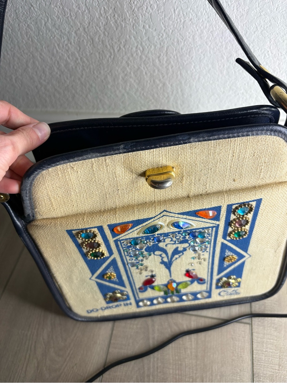 Vintage Collins of Texas “DO-DROP IN” Jeweled Shoulder Bag - Picture 13 of 14
